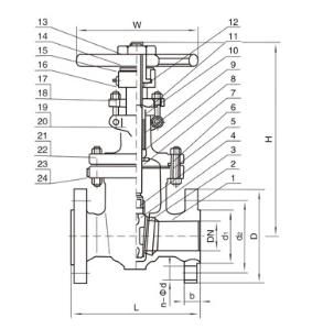 進(jìn)口氣動(dòng)閘閥尺寸