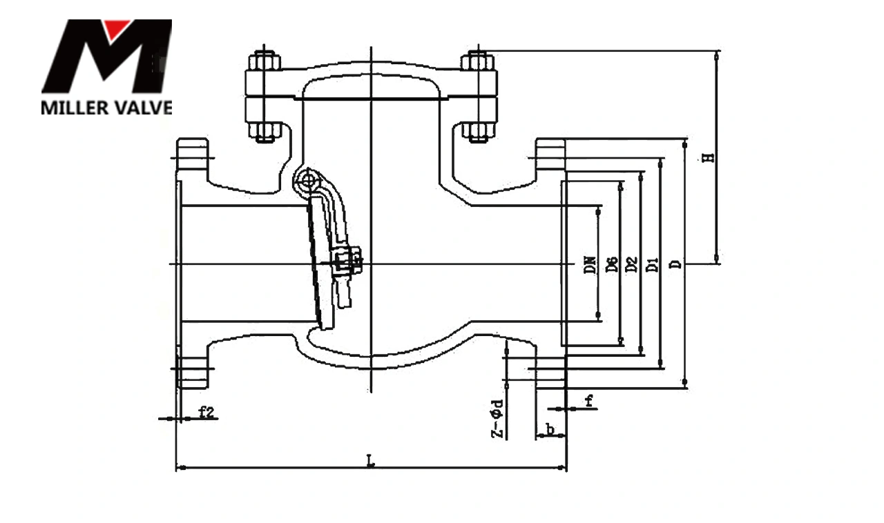進口旋啟式止回閥尺寸