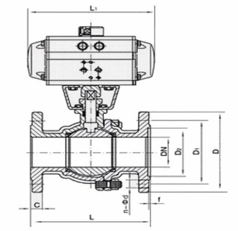 進(jìn)口蒸汽氣動(dòng)球閥尺寸